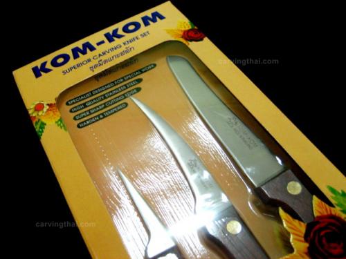 KOMKOM木製カービングナイフ(3本セット) - カービングナイフ専門店