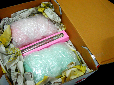 段ボールの中の様子